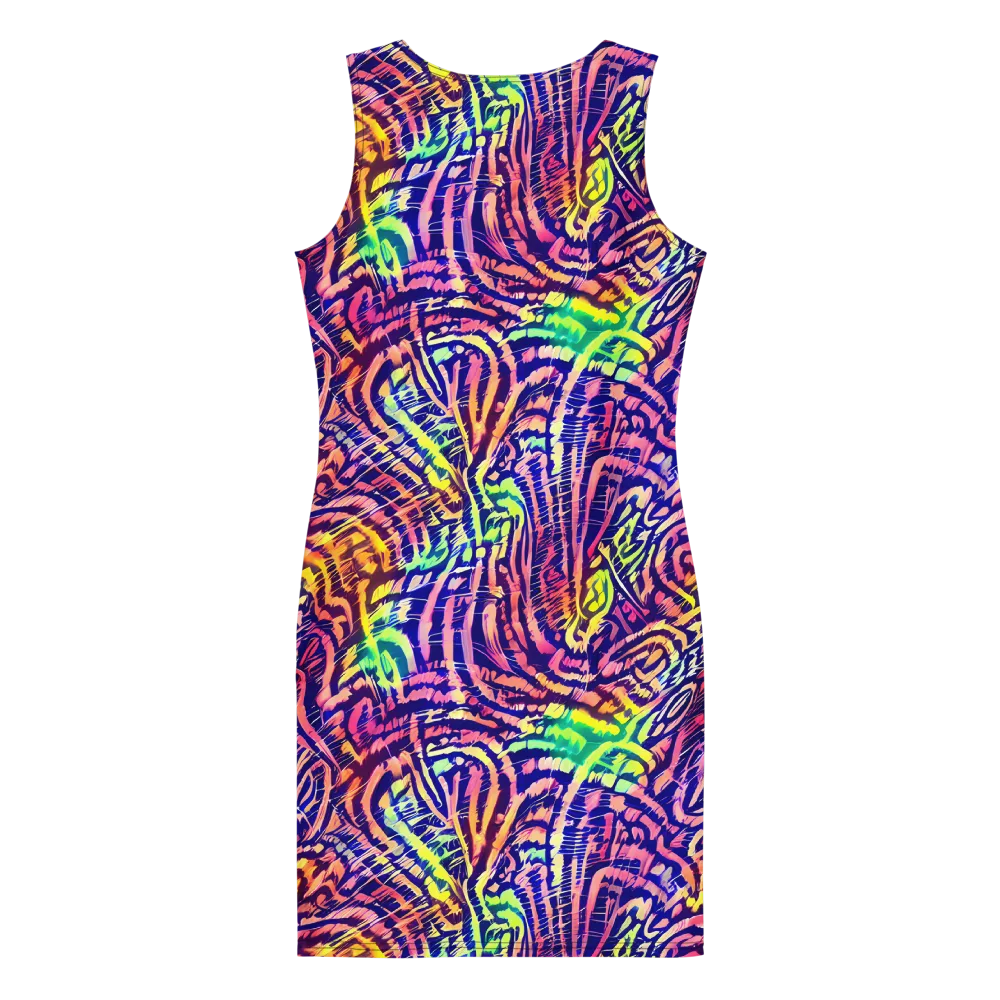 Acid Afterglow on Bodycon Dress — Back