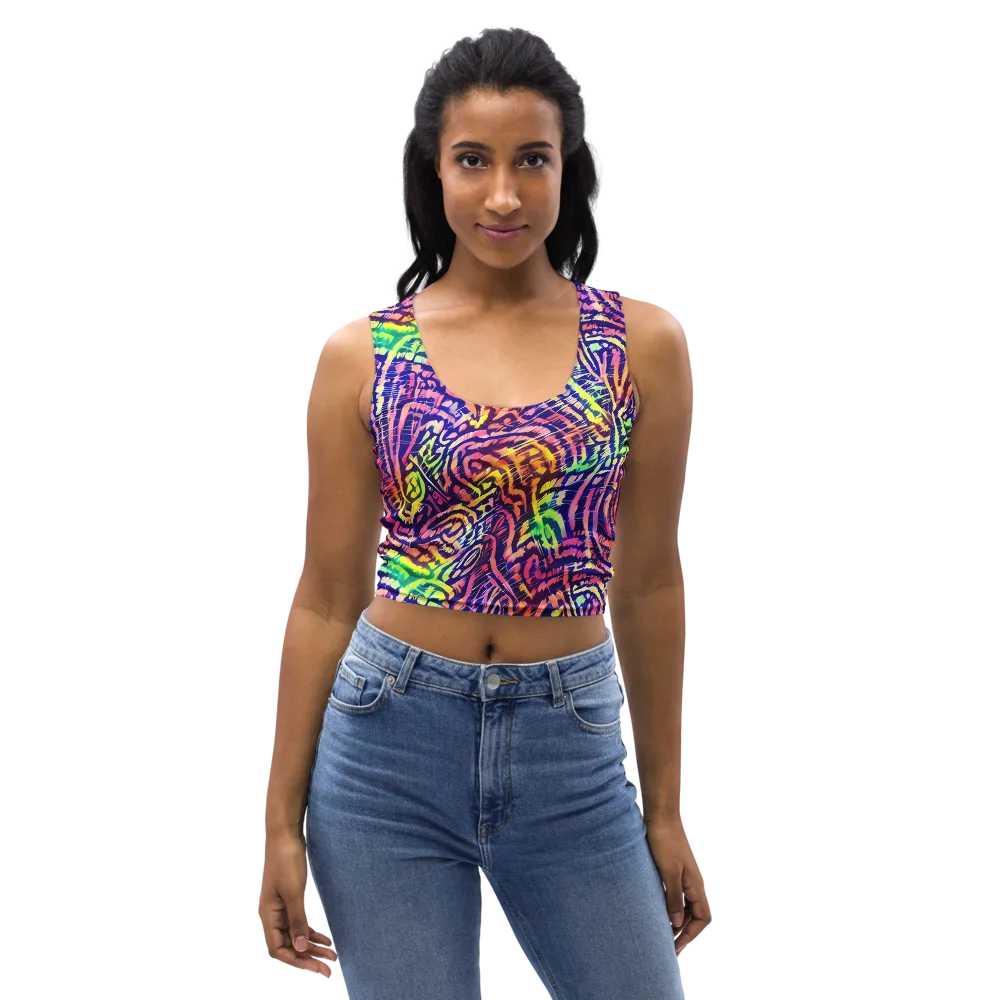 Acid Afterglow on Crop Top — Front