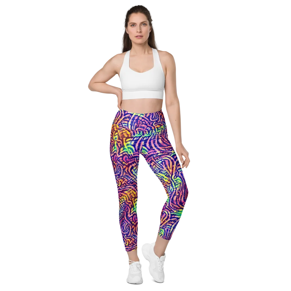 Acid Afterglow on Leggings with Pockets — Front