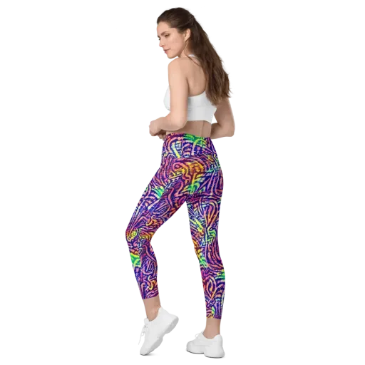 Acid Afterglow on a Leggings with Pockets