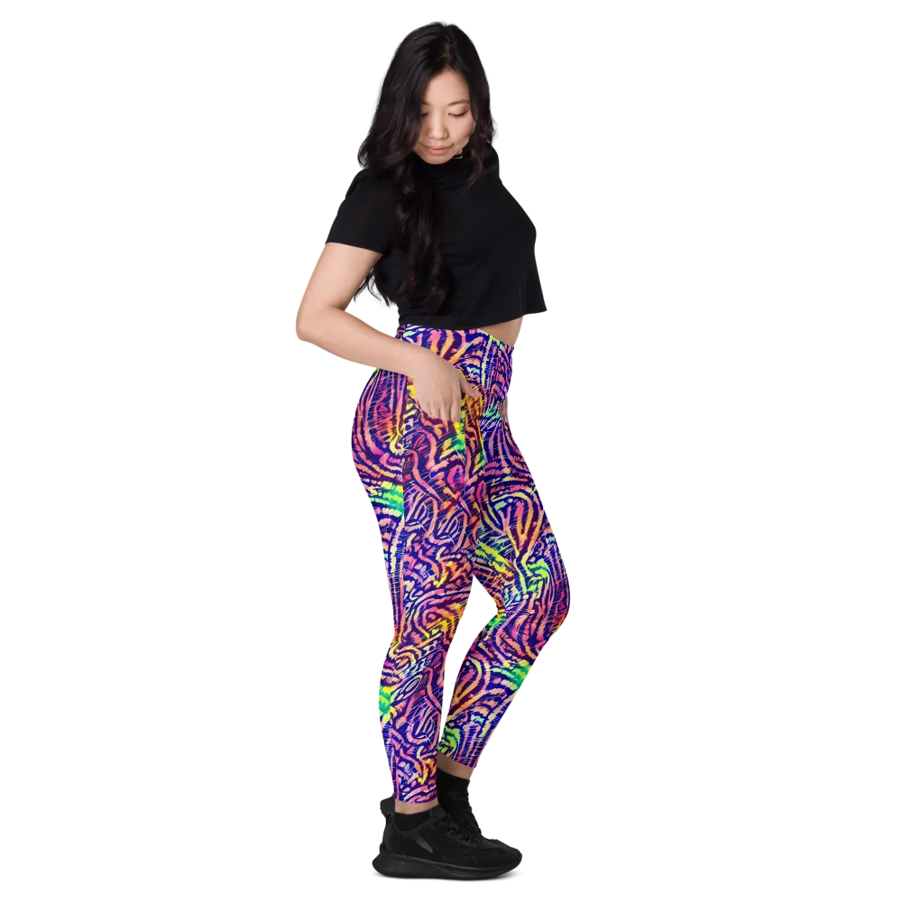 Acid Afterglow on Leggings with Pockets — Right