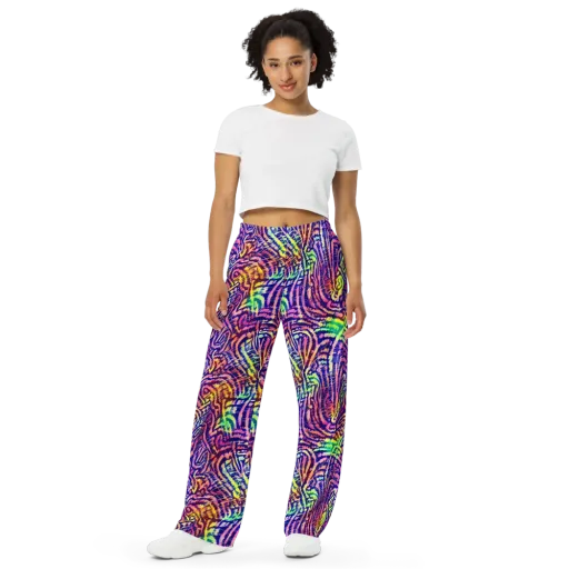 Acid Afterglow on a Wide-Leg Pants
