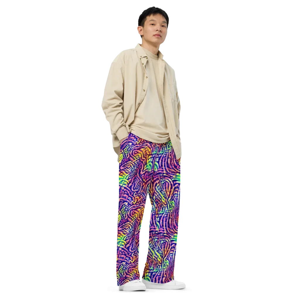 Acid Afterglow on Wide-Leg Pants — Right Front