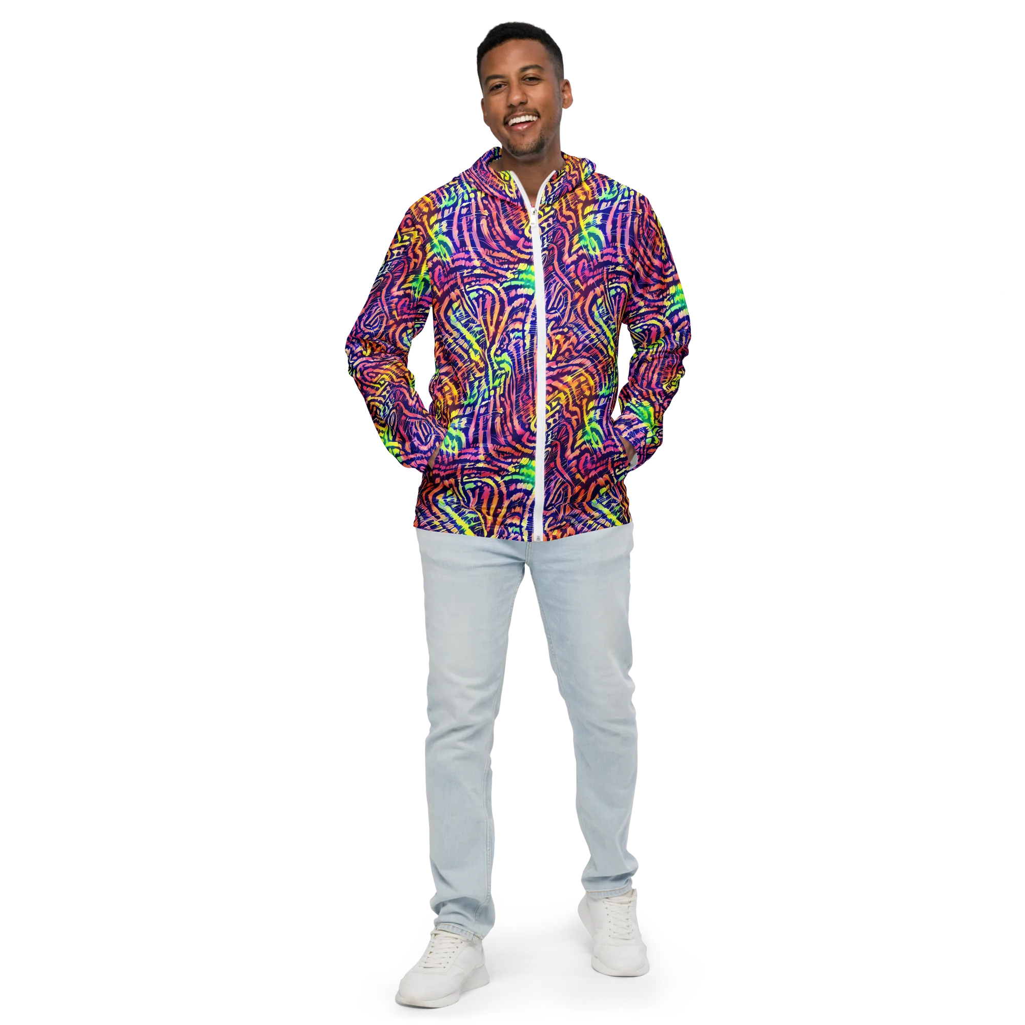 Acid Afterglow on Men's Windbreaker — Front