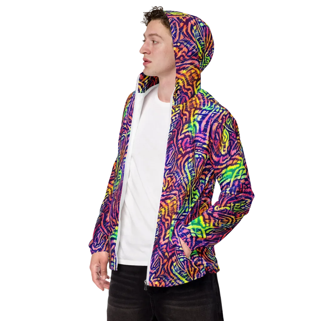 Acid Afterglow on Men's Windbreaker — Left Front