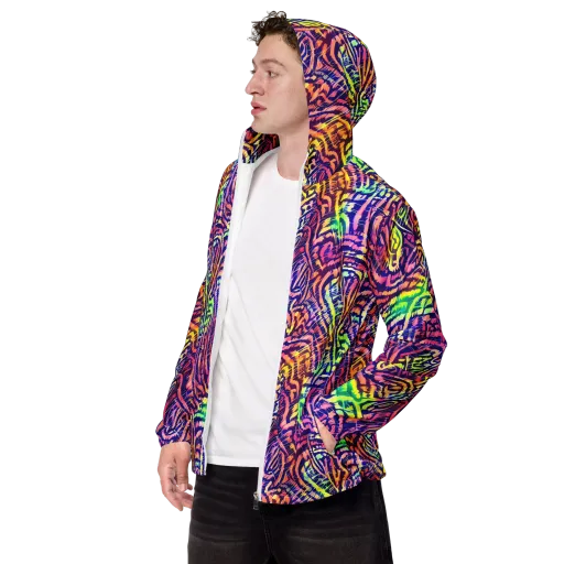 Acid Afterglow on a Men's Windbreaker