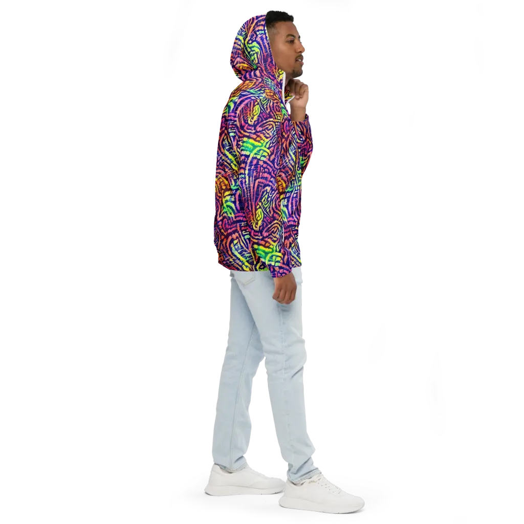 Acid Afterglow on Men's Windbreaker — Right