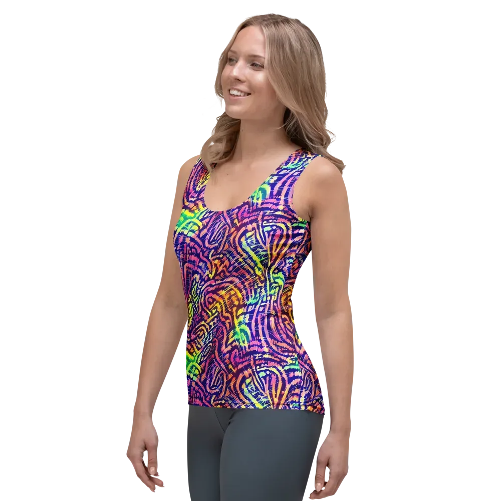Acid Afterglow on Women's Tank Top — Left Front