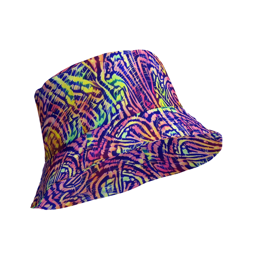 Acid Afterglow on Reversible Bucket Hat — Product details Outside