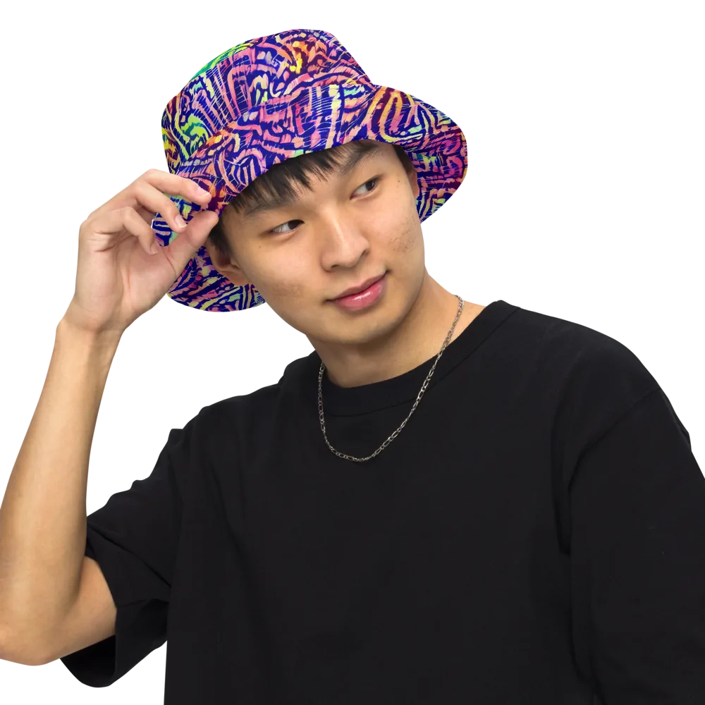 Acid Afterglow on Reversible Bucket Hat — Front Inside