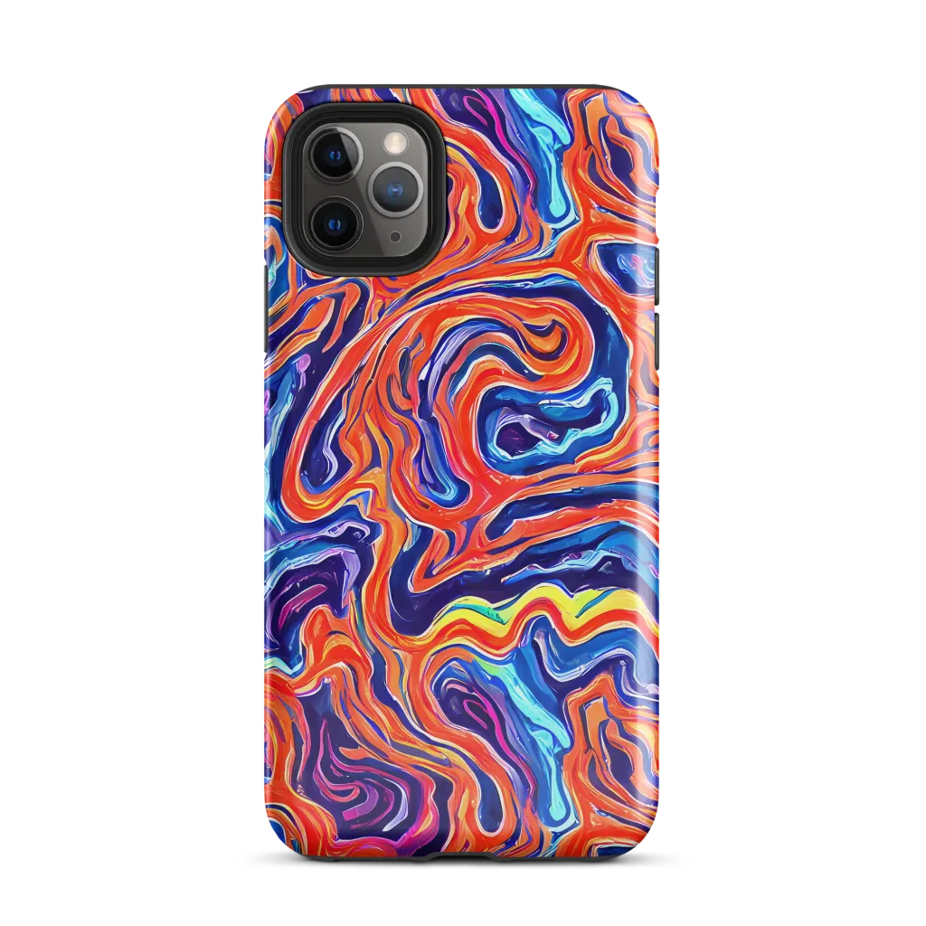 Neon Marbling on Tough Case for iPhone® — Front