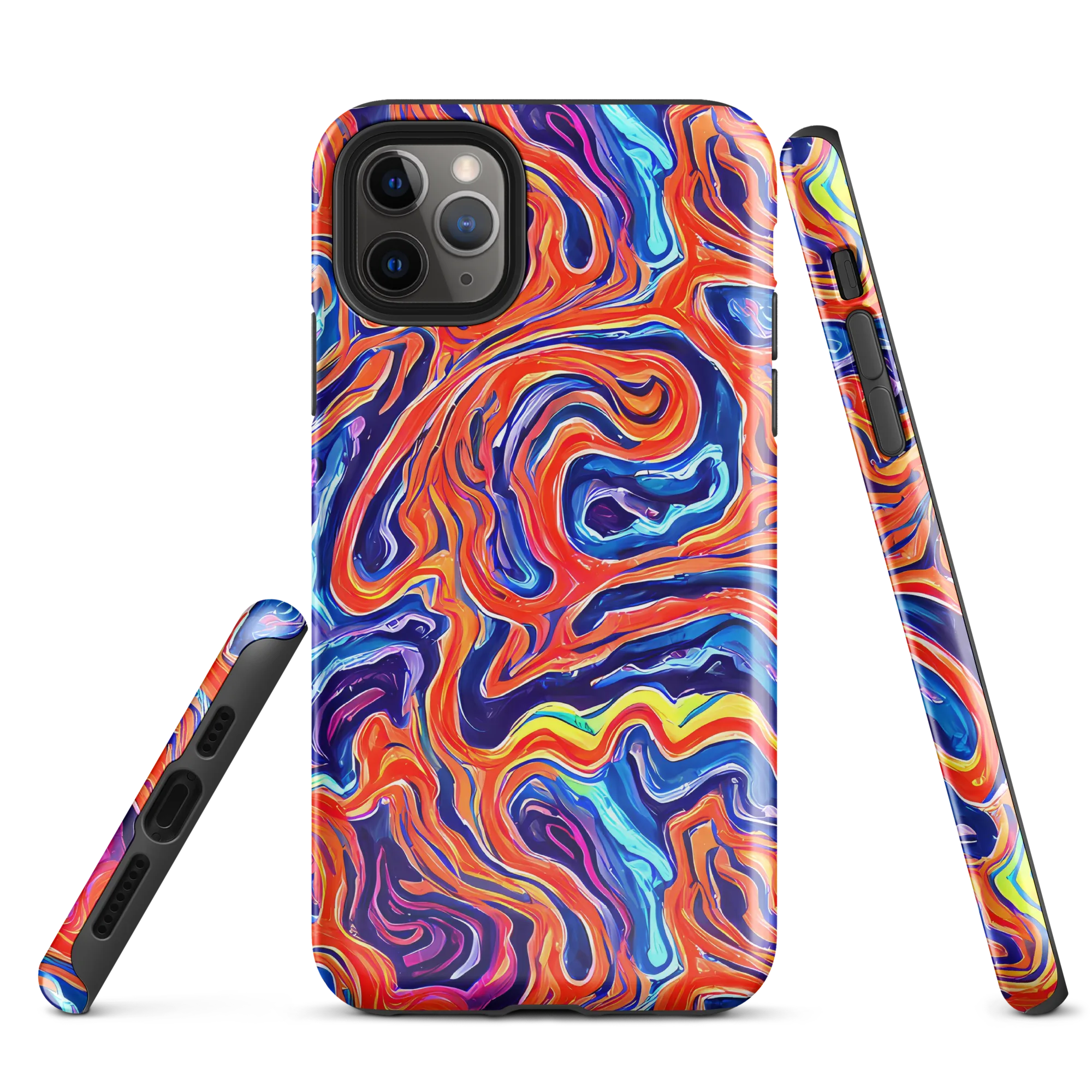 Neon Marbling on Tough Case for iPhone® — Front