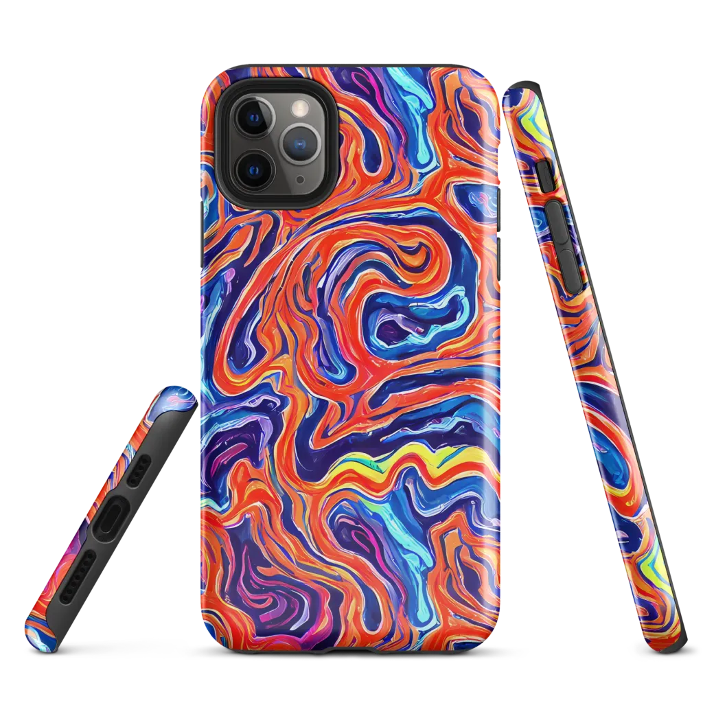 Neon Marbling on Tough Case for iPhone® — Front