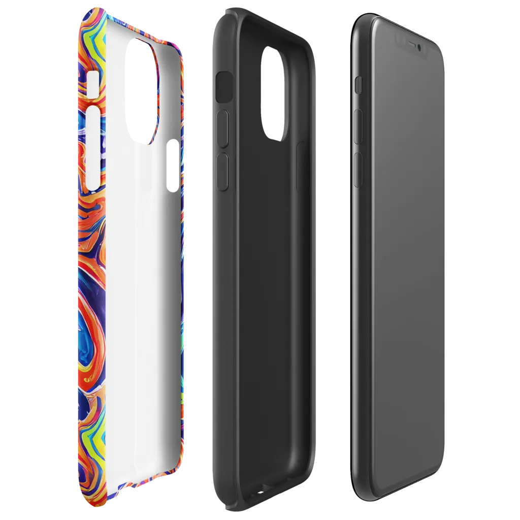 Neon Marbling on Tough Case for iPhone® — Right