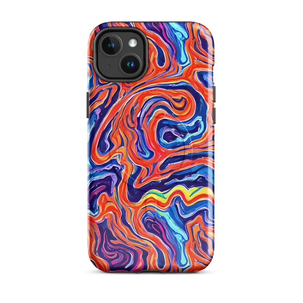 Neon Marbling on MagSafe Tough Case for iPhone® — Front