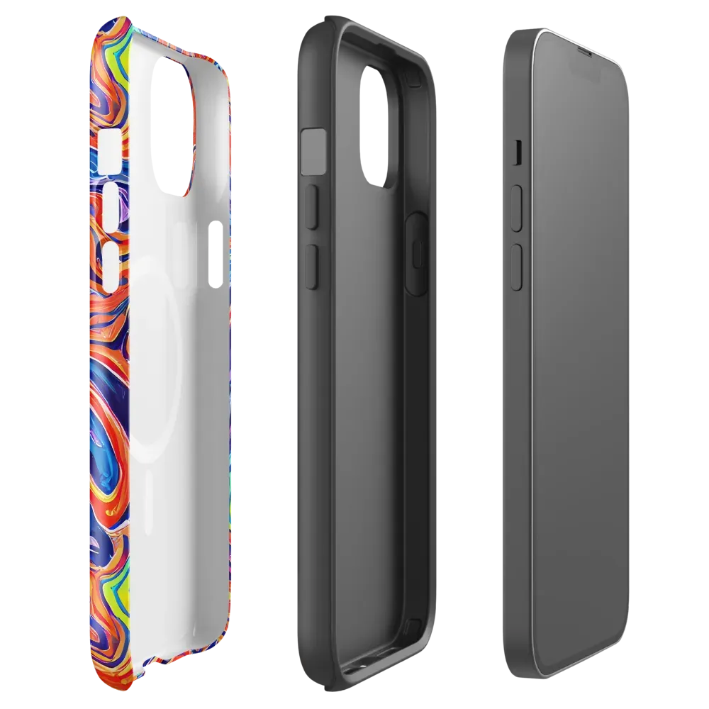 Neon Marbling on MagSafe Tough Case for iPhone® — Front