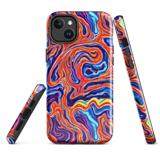 Neon Marbling on a MagSafe Tough Case for iPhone®