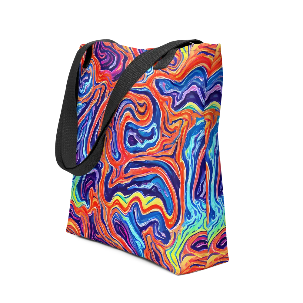 Neon Marbling on Tote Bag — Front