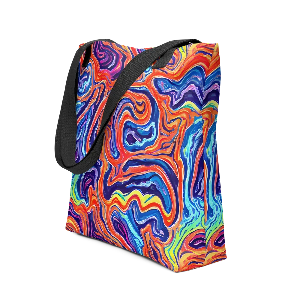 Neon Marbling on Tote Bag — Front