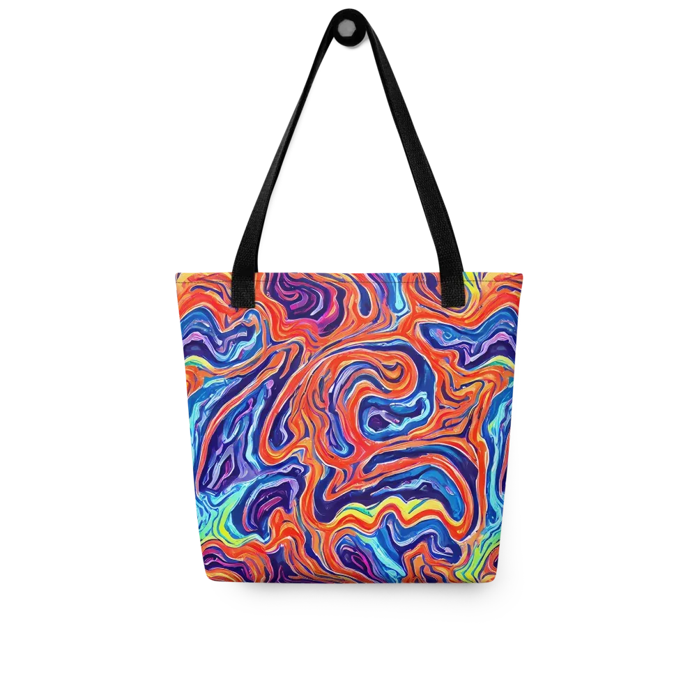 Neon Marbling on Tote Bag — Front
