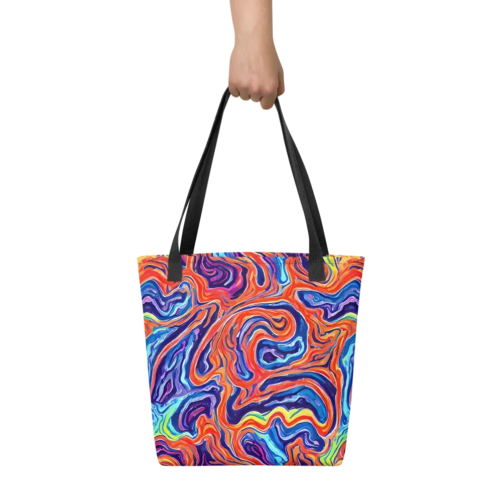 Neon Marbling on Tote Bag — Front