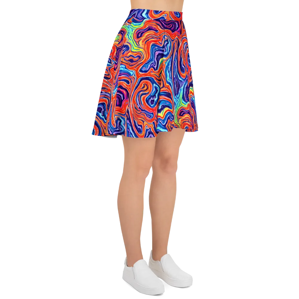 Neon Marbling on Skater Skirt — Right