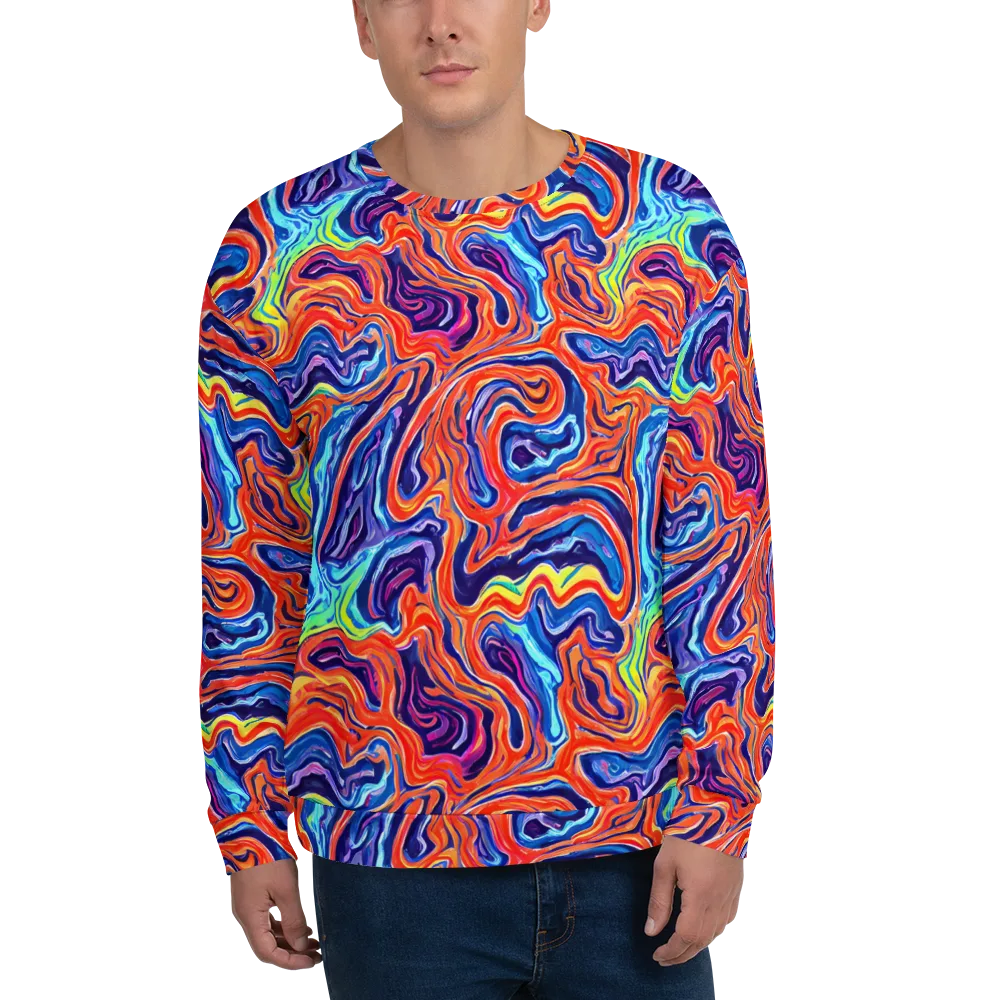 Neon Marbling on Sweatshirt — Front