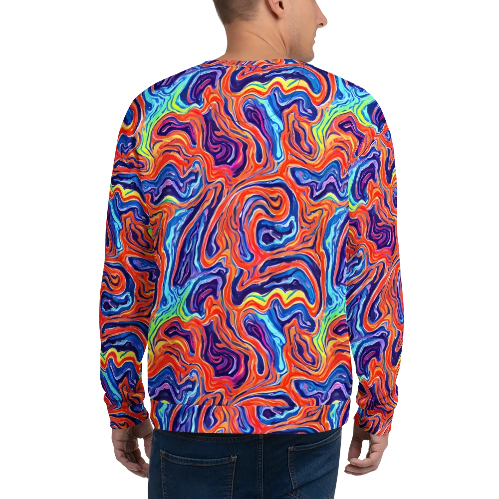 Neon Marbling on Sweatshirt — Back