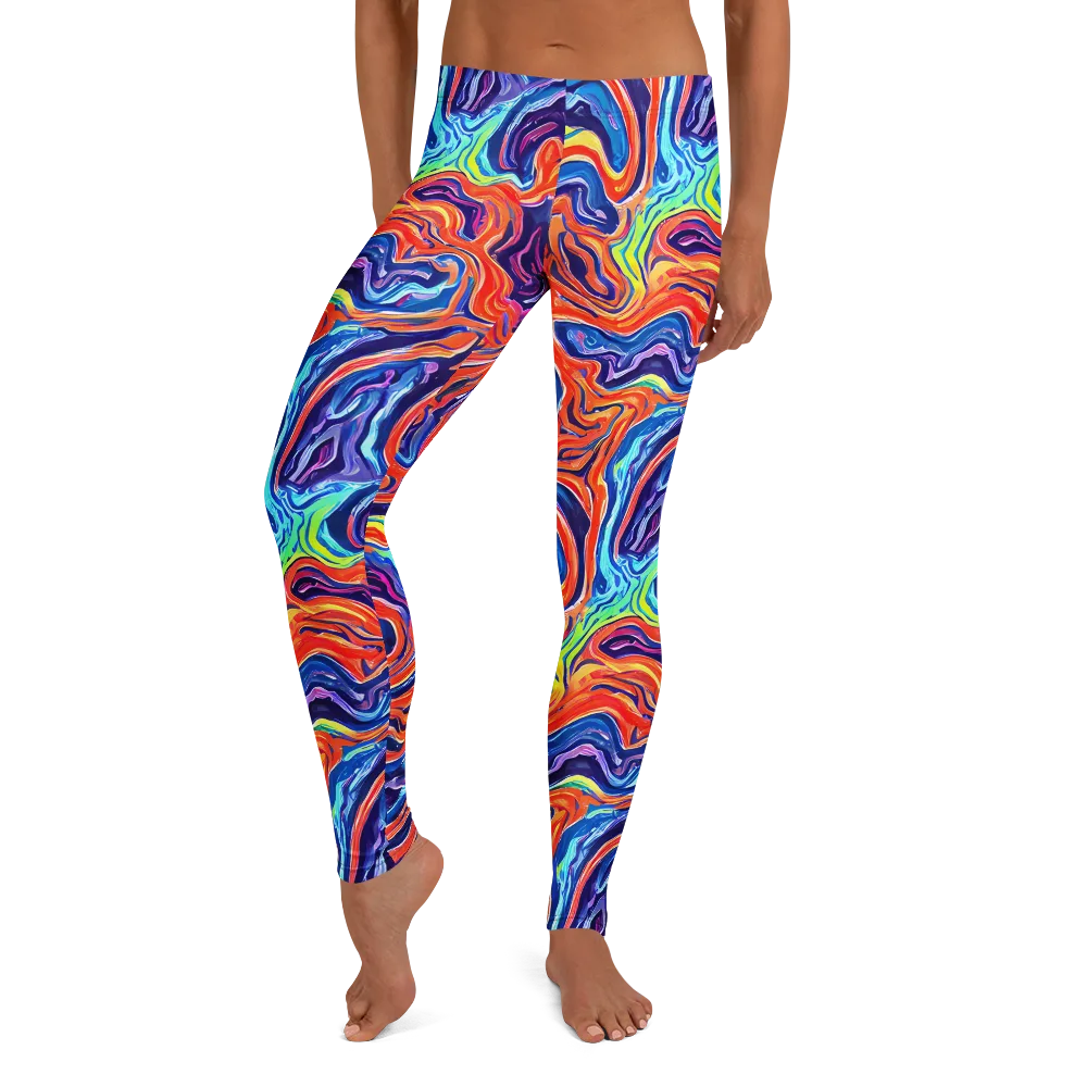 Neon Marbling on Leggings — Front