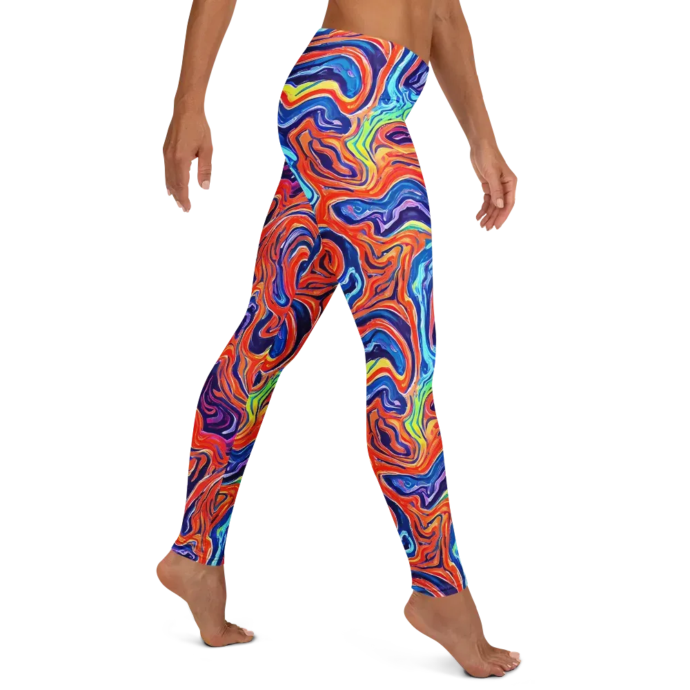 Neon Marbling on Leggings — Right