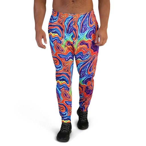 Neon Marbling on a Men's Joggers