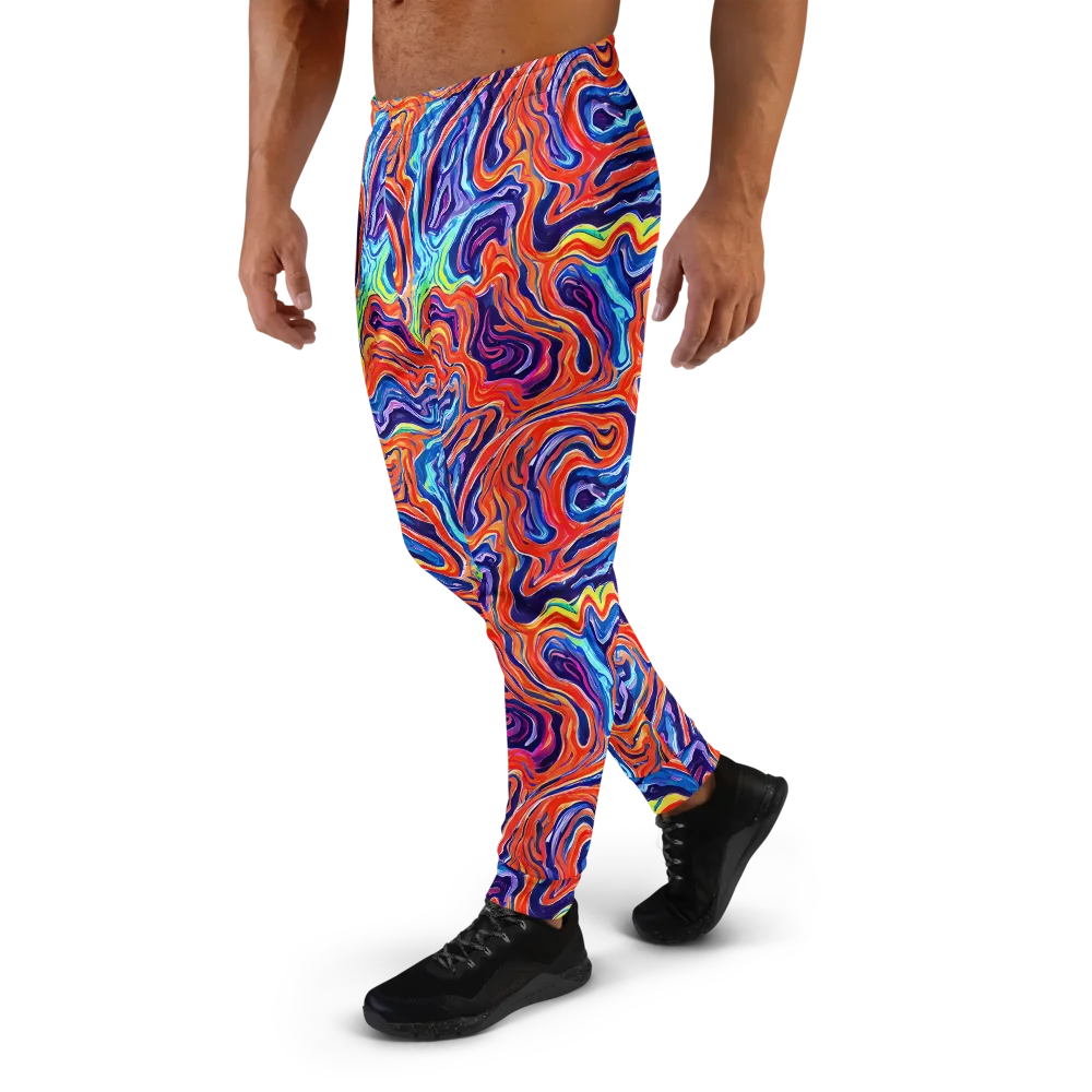 Neon Marbling on Men's Joggers — Left