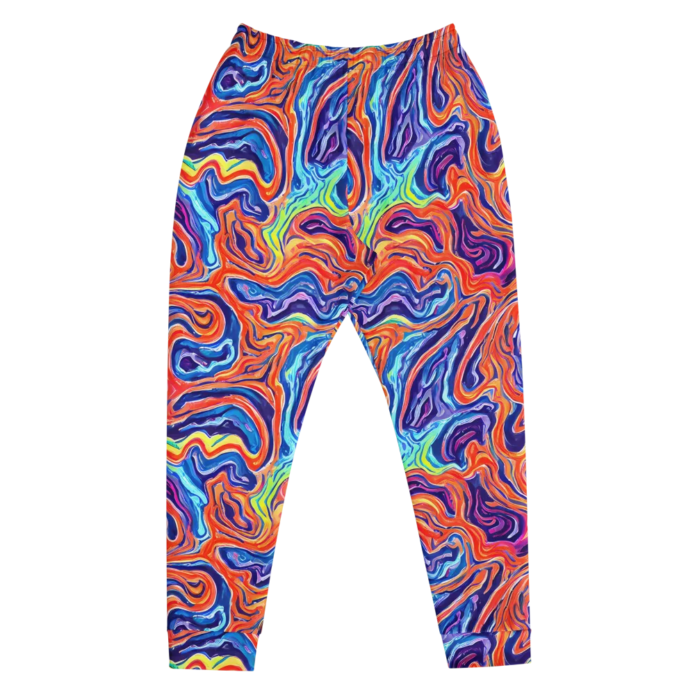 Neon Marbling on Men's Joggers — Front