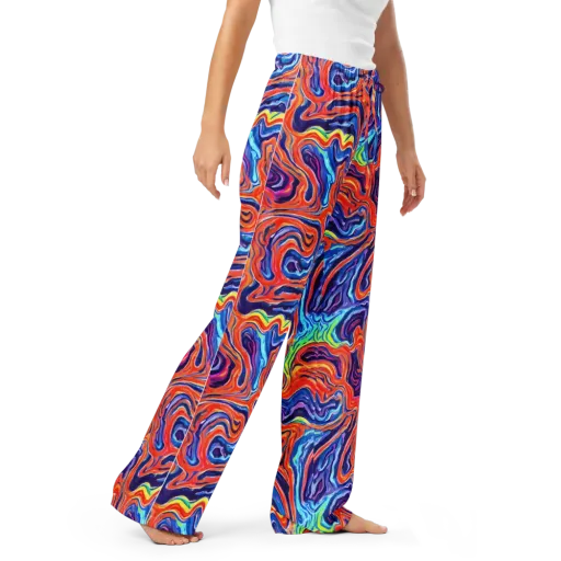 Neon Marbling on a Women's Pajama Pants