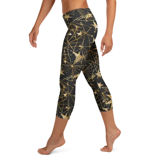 Midnight Orbit on a Capri Leggings