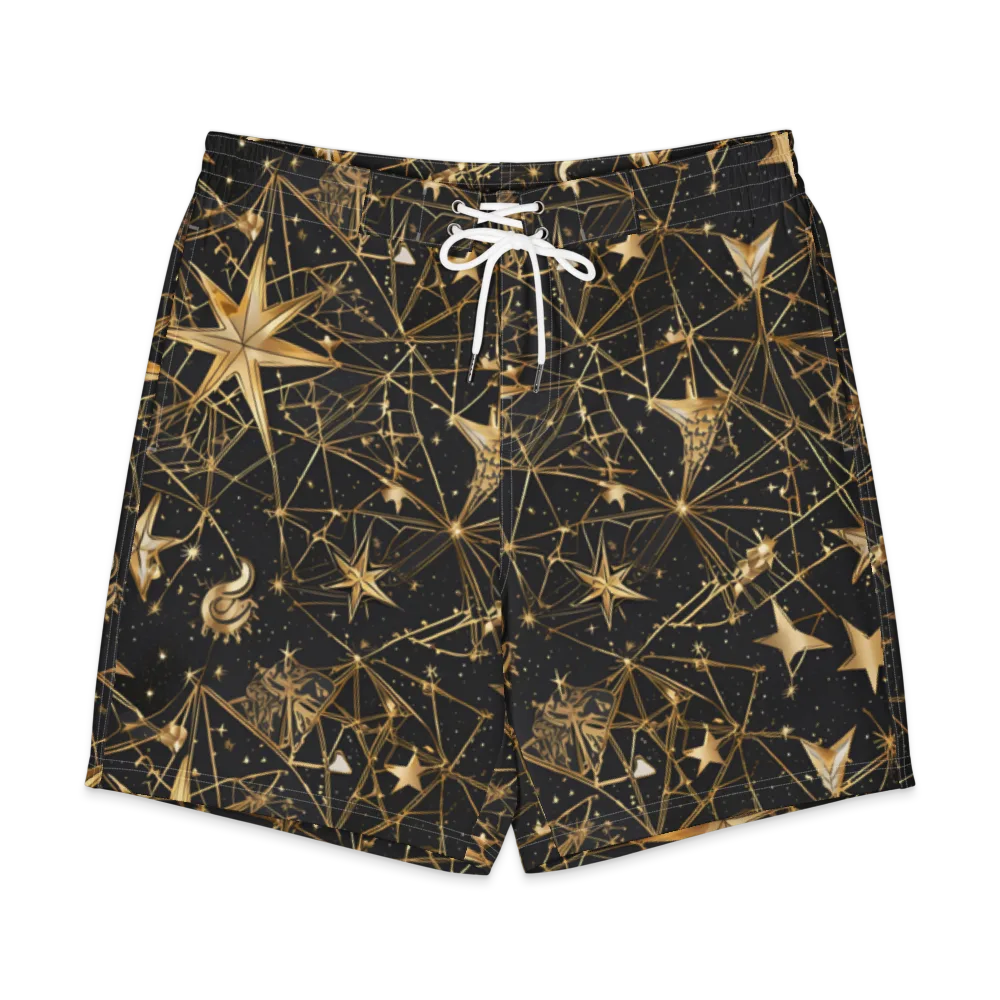 Midnight Orbit on Men's Board Shorts — Front