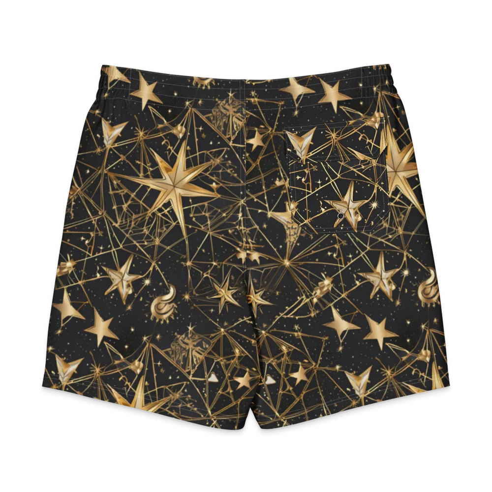 Midnight Orbit on Men's Board Shorts — Back