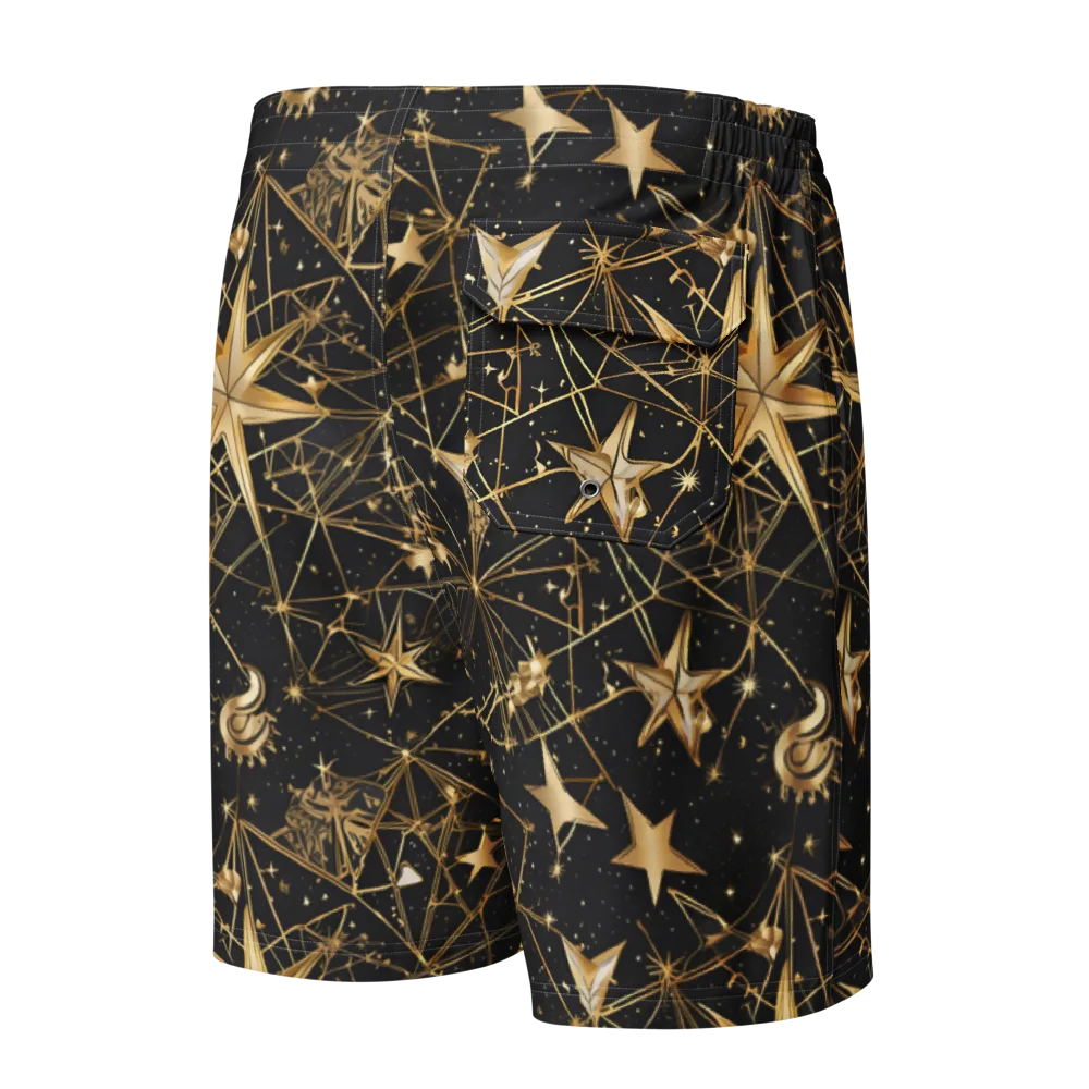 Midnight Orbit on Men's Board Shorts — Back
