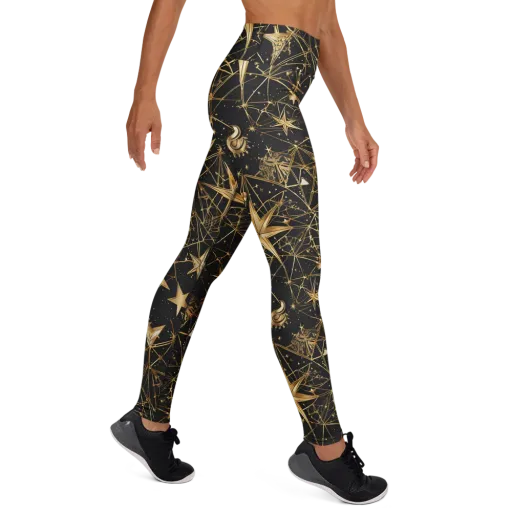 Midnight Orbit on a Yoga Leggings