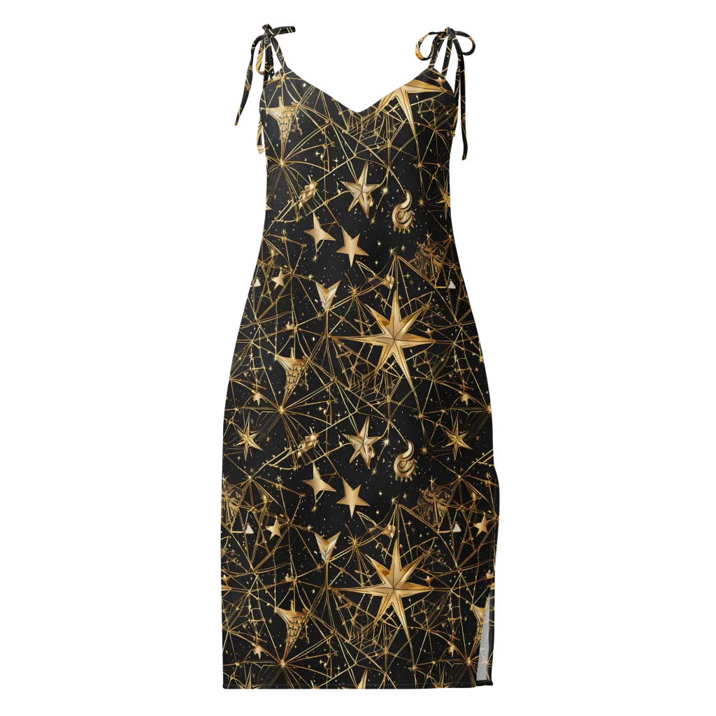 Midnight Orbit on Slip Dress — Front