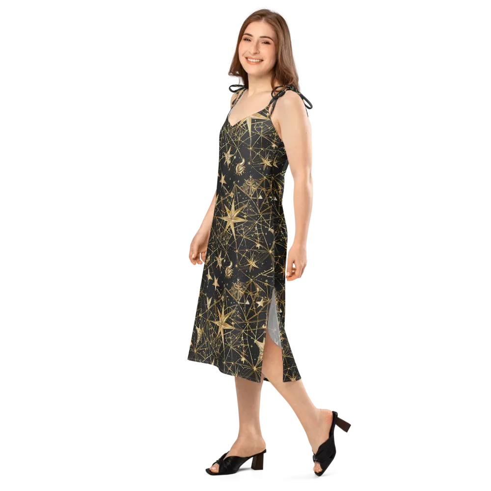 Midnight Orbit on Slip Dress — Left Front