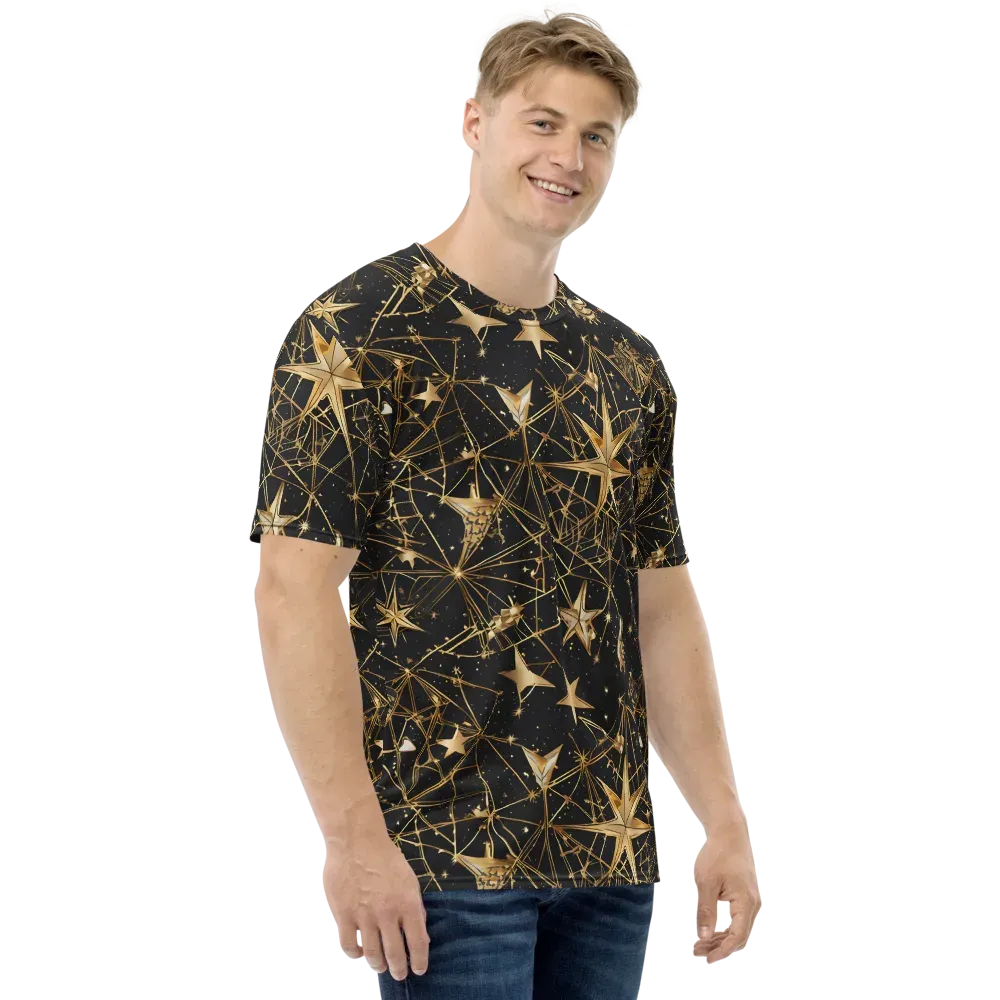 Midnight Orbit on Men's Crew Neck T-Shirt — Right