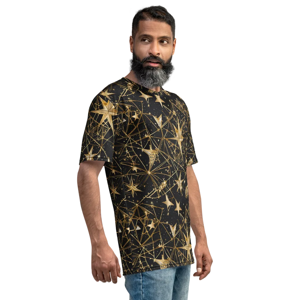 Midnight Orbit on Men's Crew Neck T-Shirt — Right