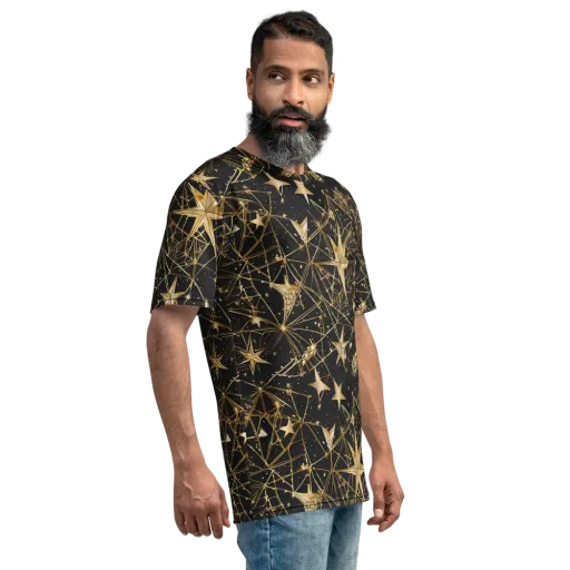 Midnight Orbit on a Men's Crew Neck T-Shirt