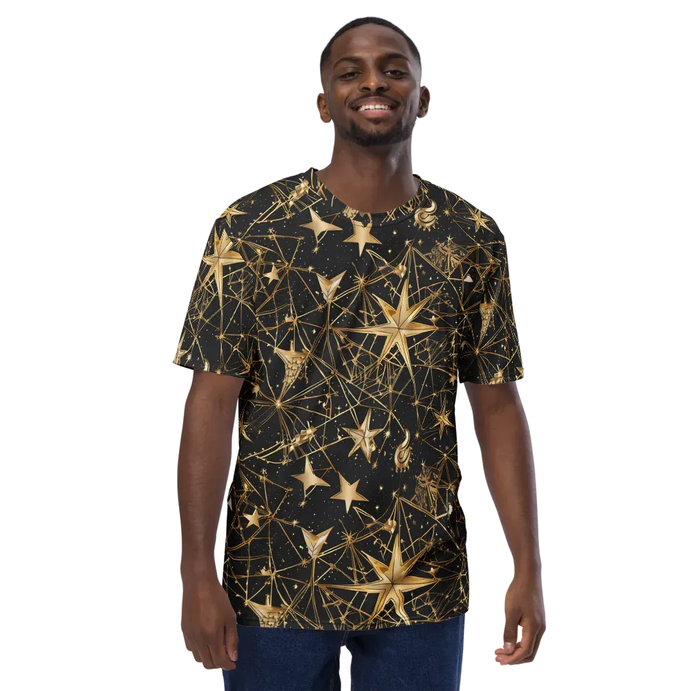 Midnight Orbit on Men's Crew Neck T-Shirt — Front