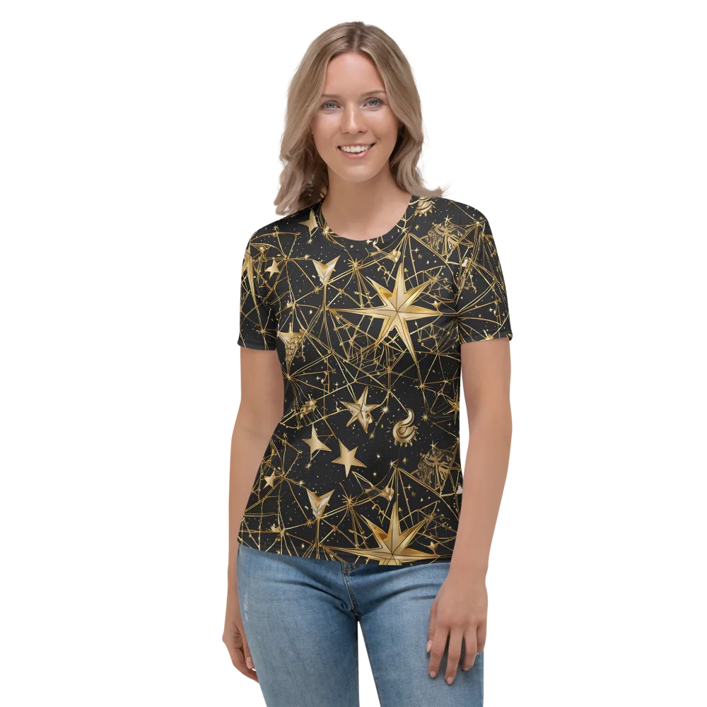 Midnight Orbit on Women's Crew Neck T-Shirt — Front