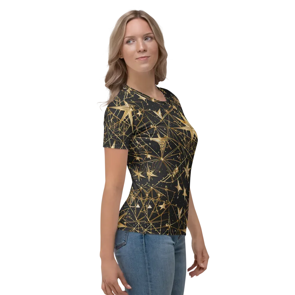 Midnight Orbit on Women's Crew Neck T-Shirt — Right