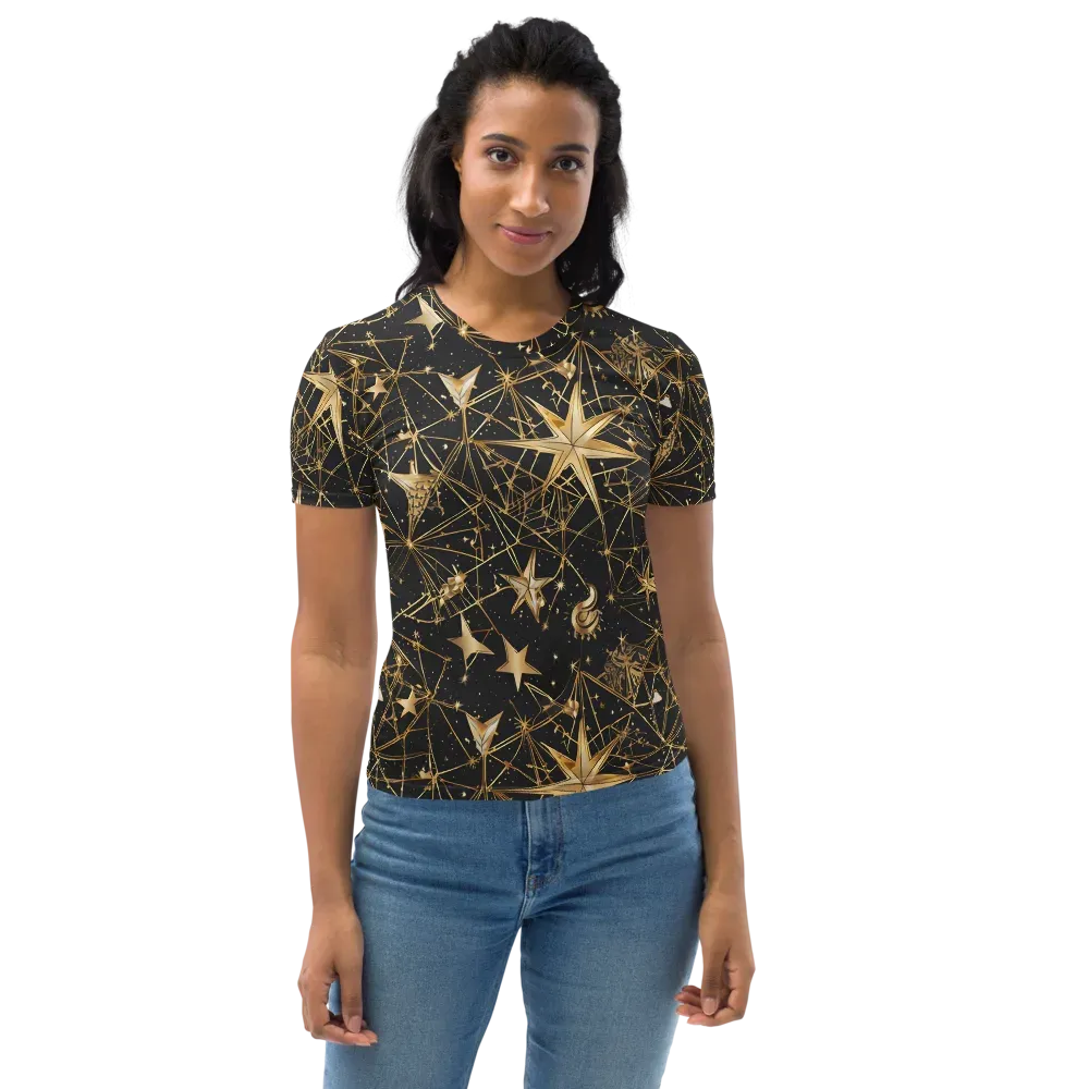 Midnight Orbit on Women's Crew Neck T-Shirt — Front