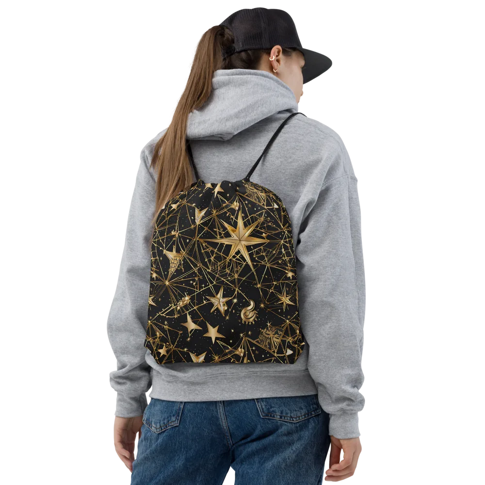 Midnight Orbit on Drawstring Bag — Front