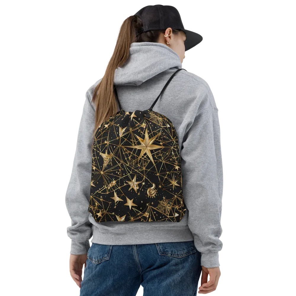 Midnight Orbit on Drawstring Bag — Front